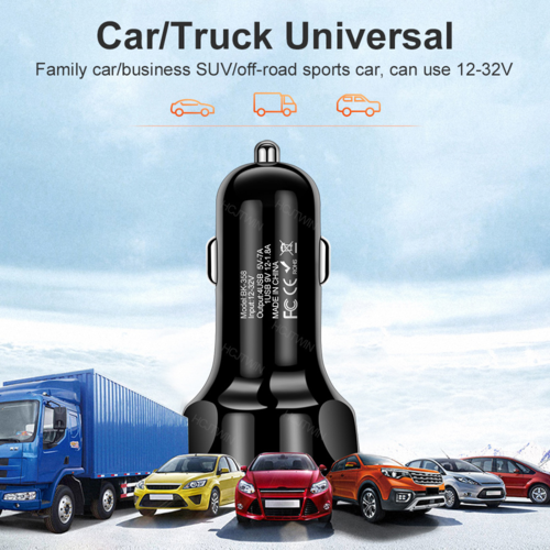 4-Port USB Car Charger with QC3.0 Fast Charging – 7A Output